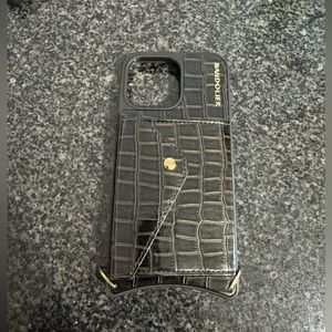 Bandolier Black Croc-Embossed iPhone 14 Pro Max Case